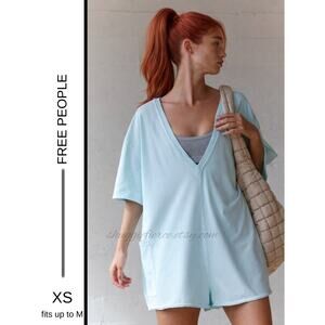 MSRP: $60 ✨ Free People Hot Shot Mini Dress Romper – Size XS (fits up to M) ✨